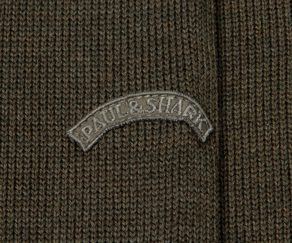 Paul & Shark Typhoon Nylon panelled Knit Military Green