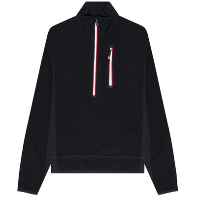 Moncler Grenoble Maglia Lupetto Detailed Zip Sweatshirt Black