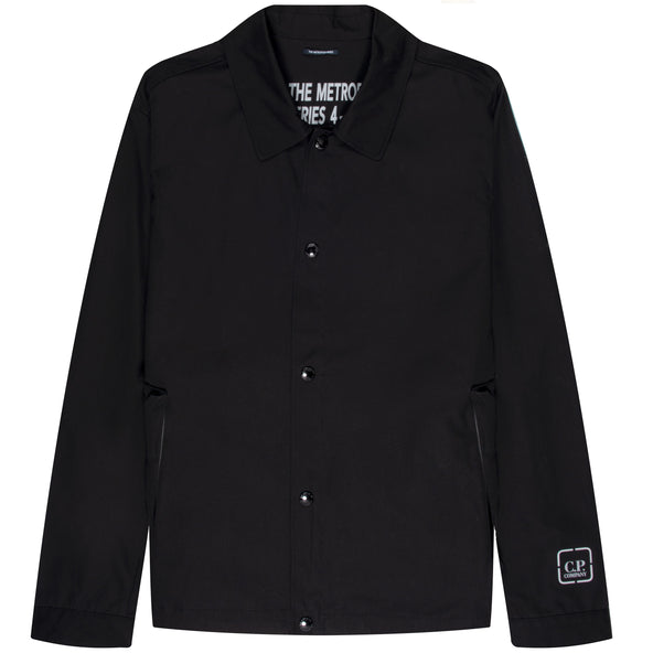 C.P. Company Metropolis Full Button Overshirt Black
