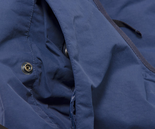 C.P. Company Flat Nylon Hooded Short Down Jacket Navy