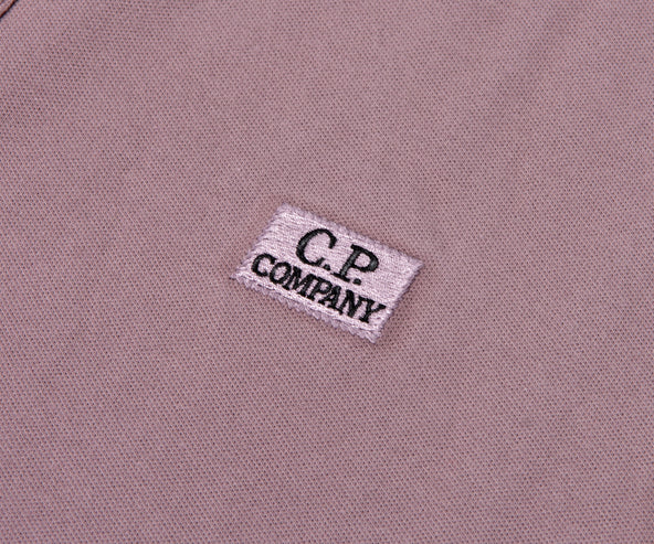 C.P. Company Stretch Piquet Striped Collar Polo Purple