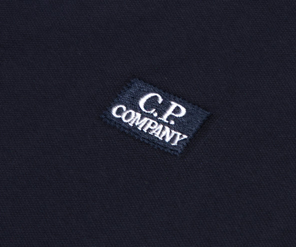 C.P. Company Stretch Piquet Striped Collar Polo Navy