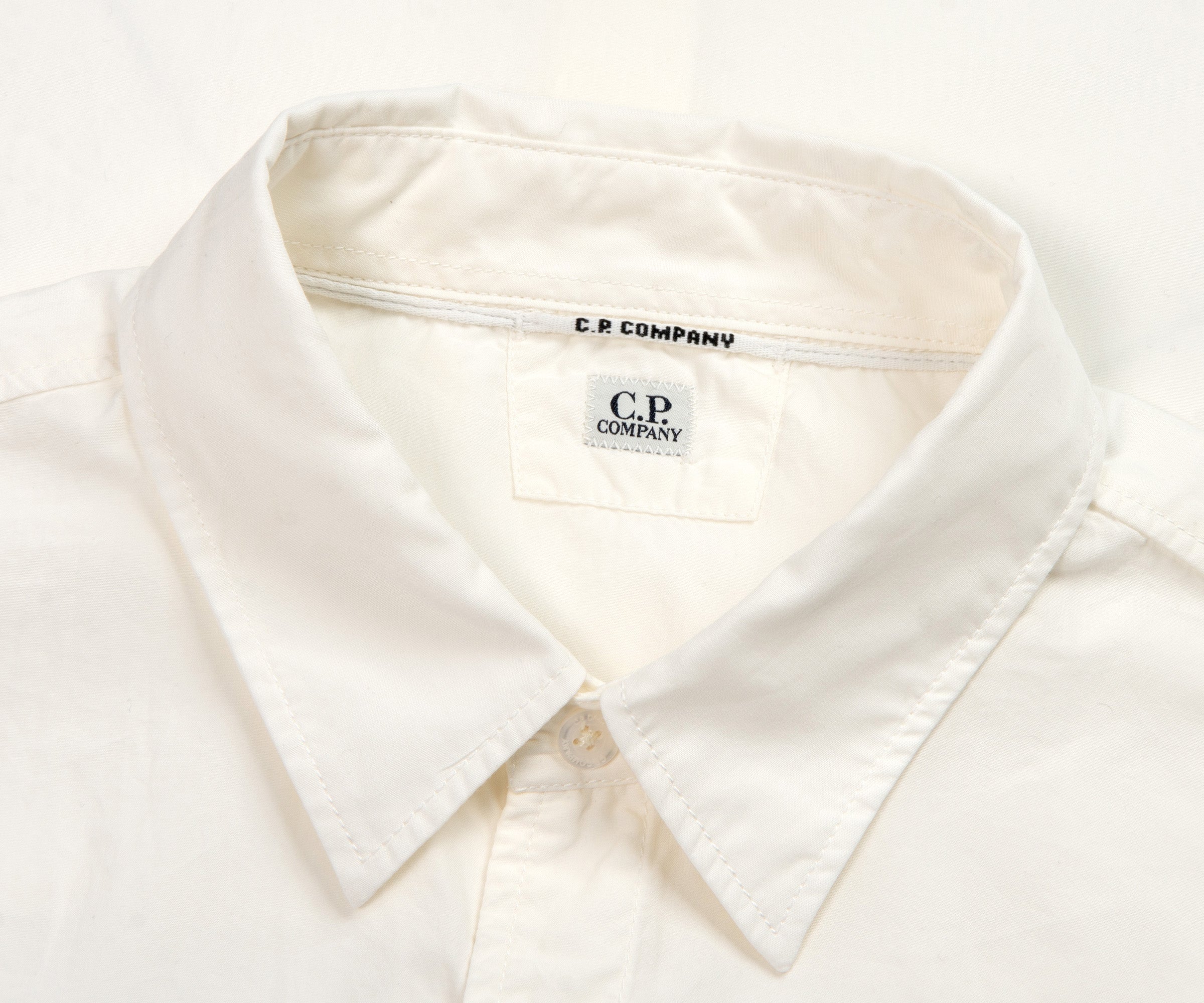 C.P. Company LS Poplin Shirt Off White