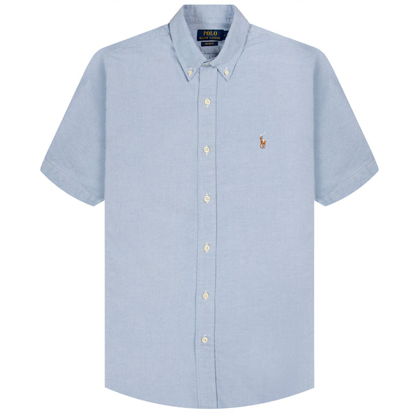 Polo Ralph Lauren Custom Fit SS Oxford Shirt Blue – Pockets