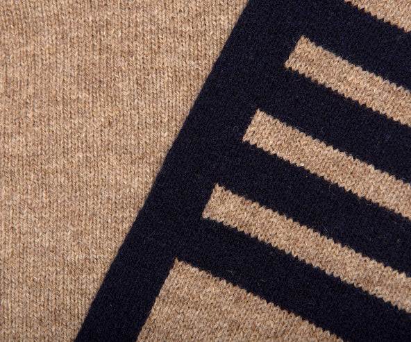 Thom Browne Jersey Stitch Mock Neck 4-Bar Stripe Pullover Jumper Medium Brown