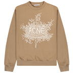 Acne Studios Glow In The Dark Logo Crewneck Sweatshirt Dark Beige