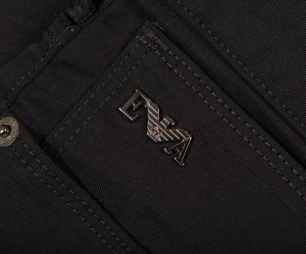 Emporio Armani Black J06 Slim Fit Stretch Chino