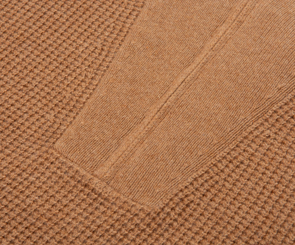 Polo Ralph Lauren Textured Woollen 1/4 Zip Sweater Brown Sugar Melange