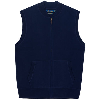 Polo Ralph Lauren Wool Full-Zip Gilet Hunter Navy