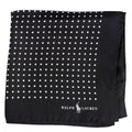 Ralph Lauren Polka-Dot Silk Pocket Square Black