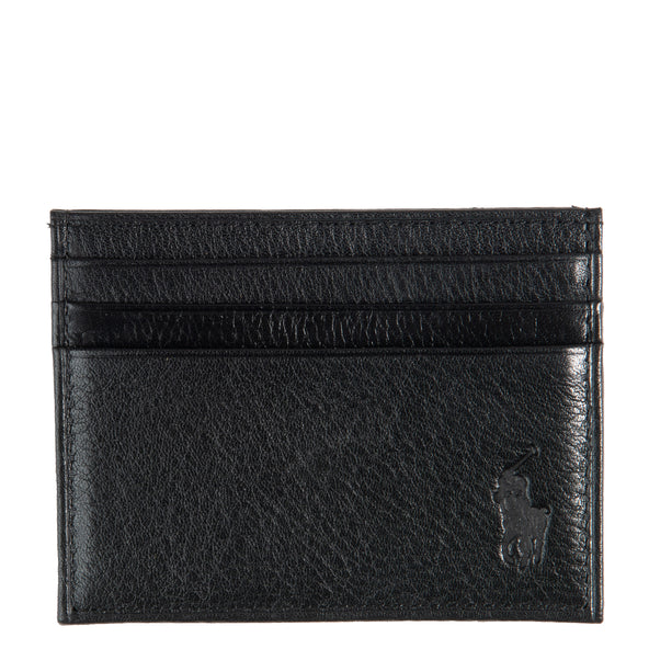 Polo Ralph Lauren Pebbled Leather Card Case Black