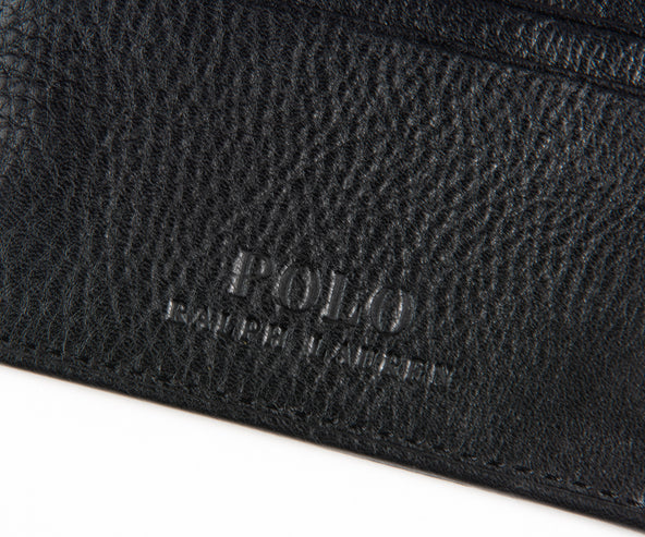 Polo Ralph Lauren Pebbled Leather Card Case Black