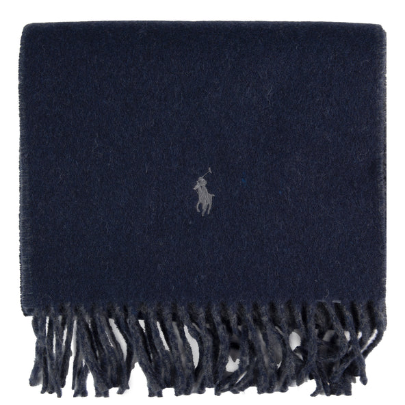Polo Ralph Lauren Reversible Wool-Blend Scarf Navy/Charcoal
