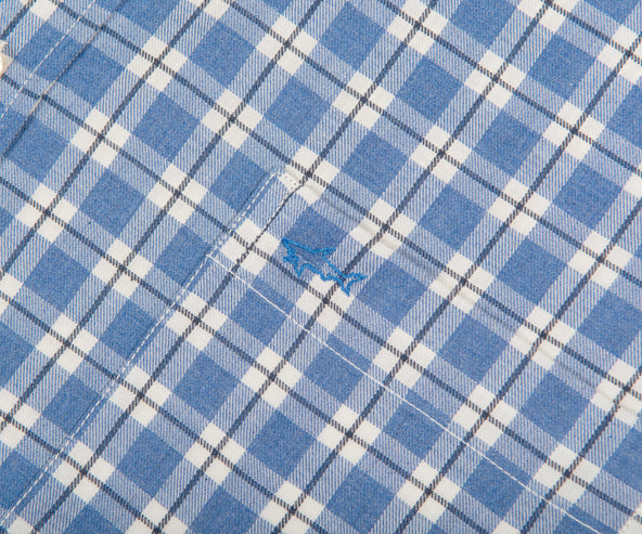 Paul & Shark J Fit Check Button Down Shirt Blue/White