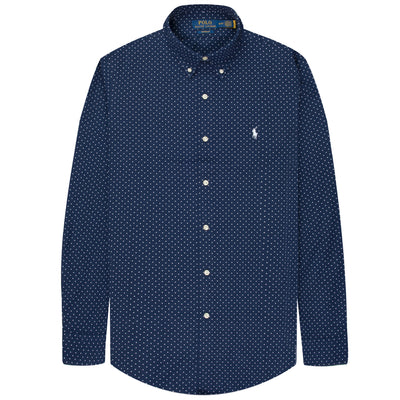 Polo Ralph Lauren Polka Dot Poplin Shirt Navy/White