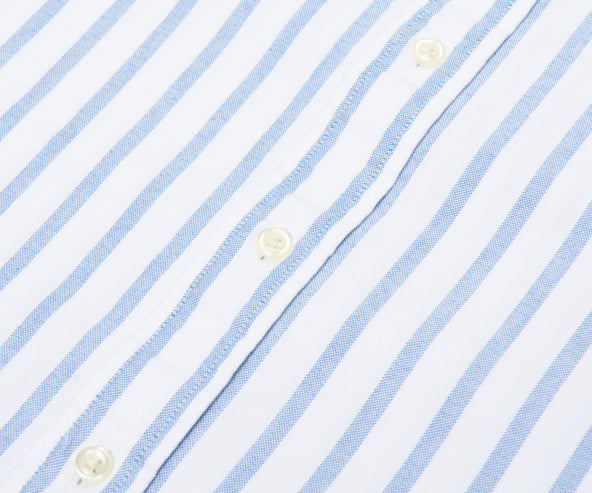 Polo Ralph Lauren Custom Fit Striped Oxford Shirt White/Blue