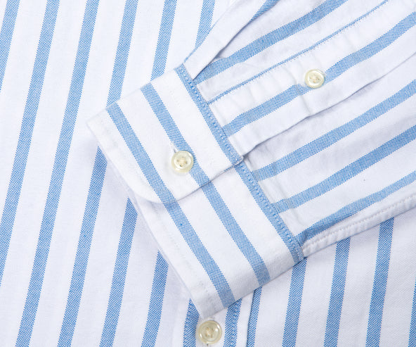 Polo Ralph Lauren Custom Fit Striped Oxford Shirt White/Blue