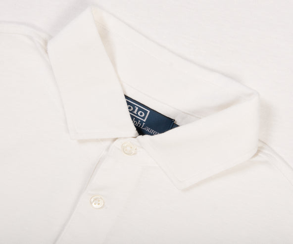 Polo Ralph Lauren Custom Slim Fit Chest Pocket Oxford Polo White