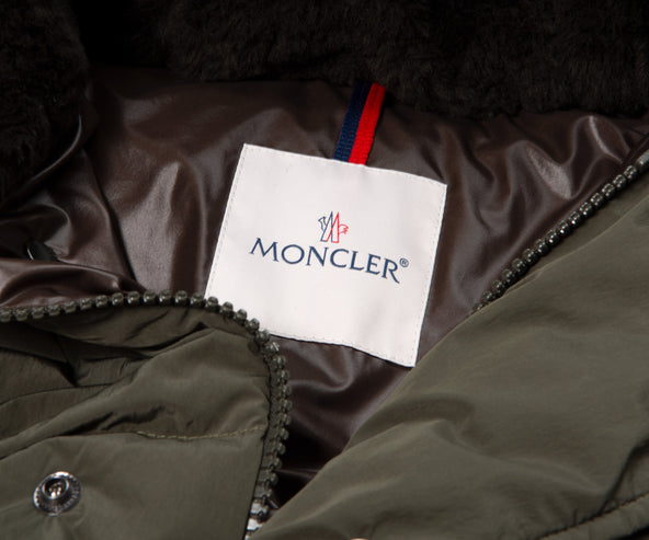 Moncler Marcelettes Guibbotto Fur Hooded jacket Khaki
