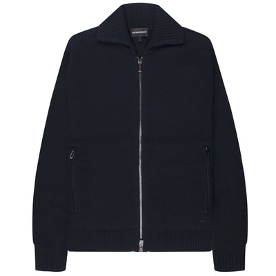 Emporio Armani Full Zip Knitted Bomber Navy