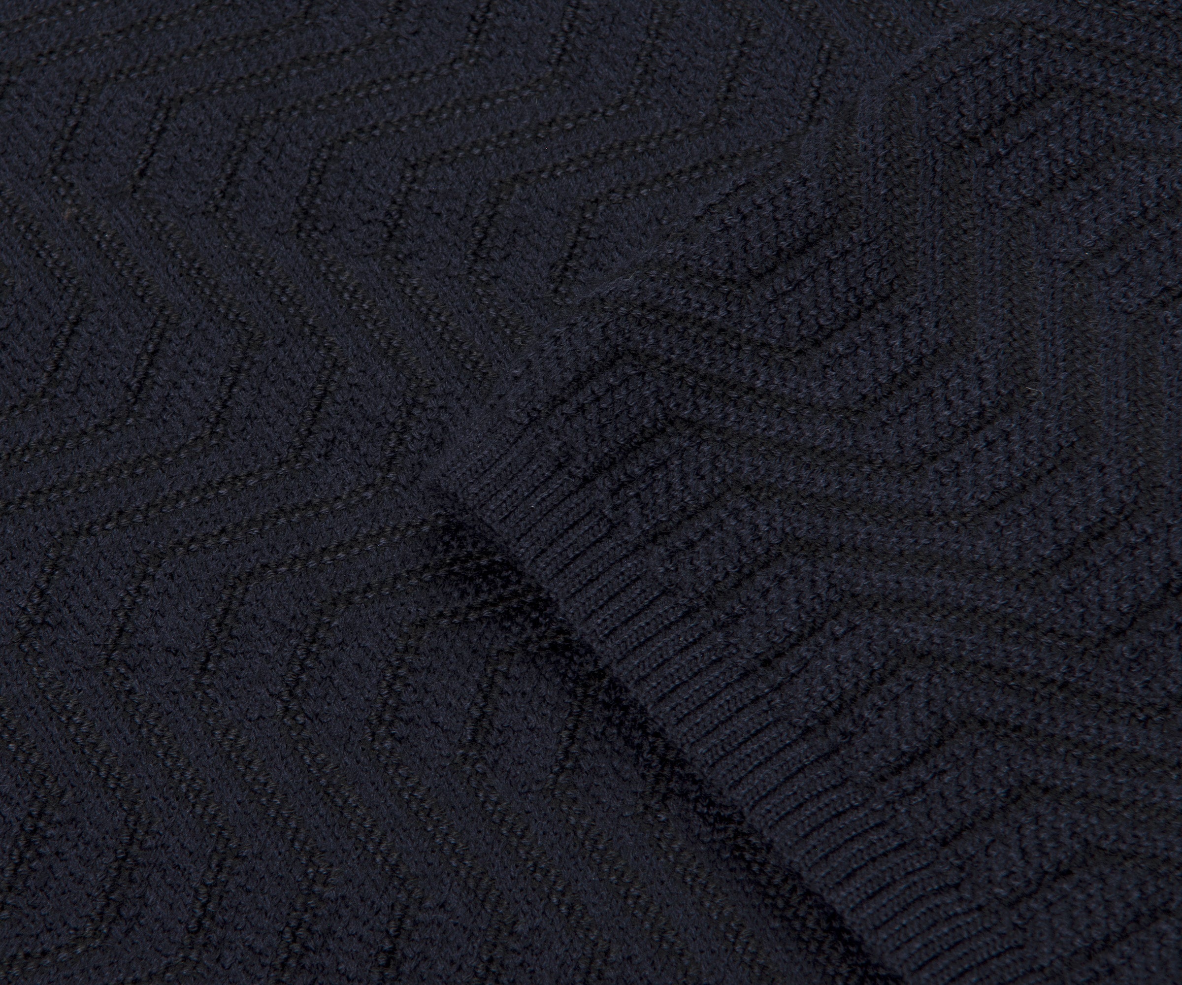 Emporio Armani Icon Knitted Merino Wool T-Shirt Navy