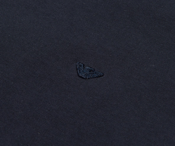Emporio Armani Corduroy Lined Hoodie Navy