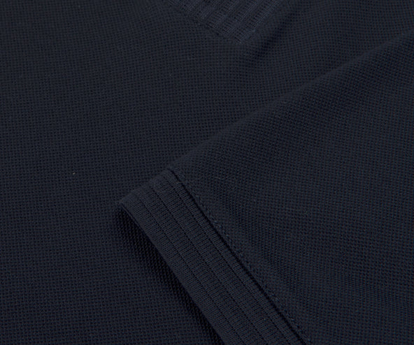 Emporio Armani Detailed collar Polo Navy