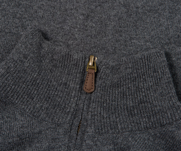 Polo Ralph Lauren Classic Logo 1/4 Zip Knit Dark Charcoal Heather