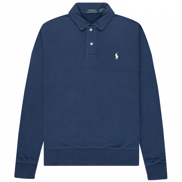 Polo Ralph Lauren Loopback Fleece Collared Sweatshirt Cruise Navy