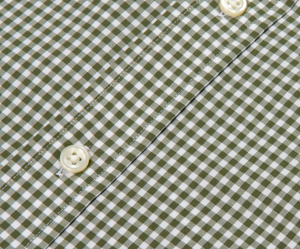 Polo Ralph Lauren Gingham Stretch Poplin Shirt Pine/White