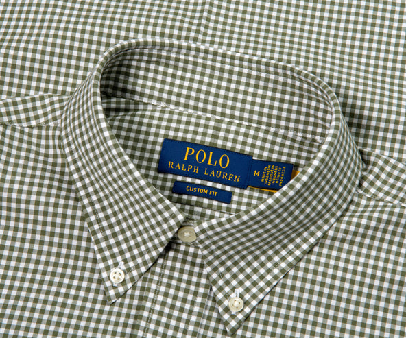 Polo Ralph Lauren Gingham Stretch Poplin Shirt Pine/White