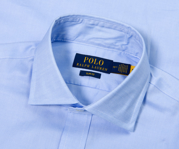 Polo Ralph Lauren Regent Slim Fit Textured Shirt Blue