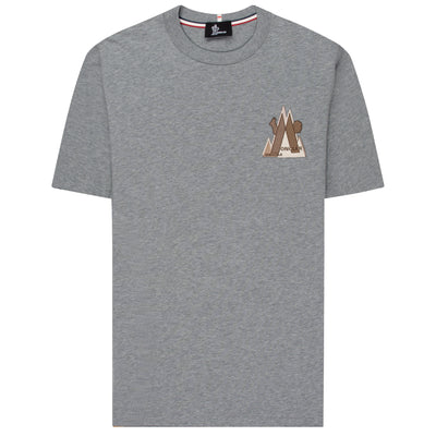 Moncler Grenoble Embroidered Mountain Logo T-Shirt Grey