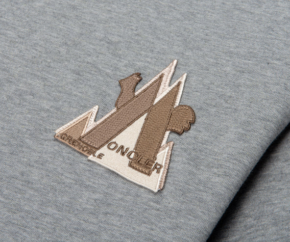 Moncler Grenoble Embroidered Mountain Logo T-Shirt Grey