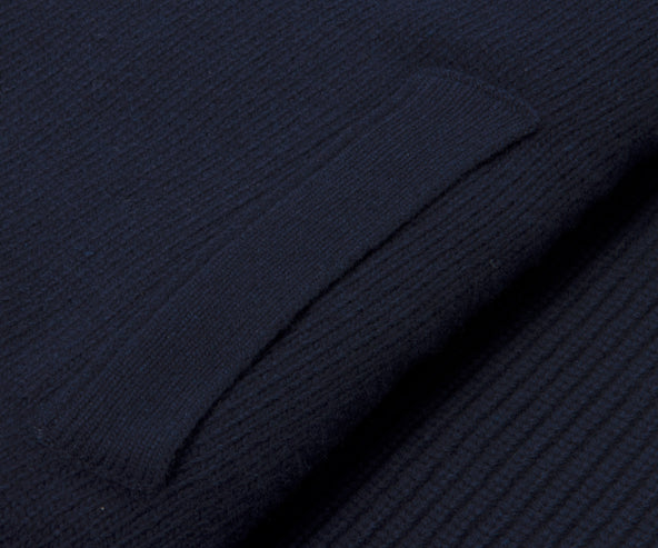 Moncler Back Quilted Zip Up Cardigan Navy