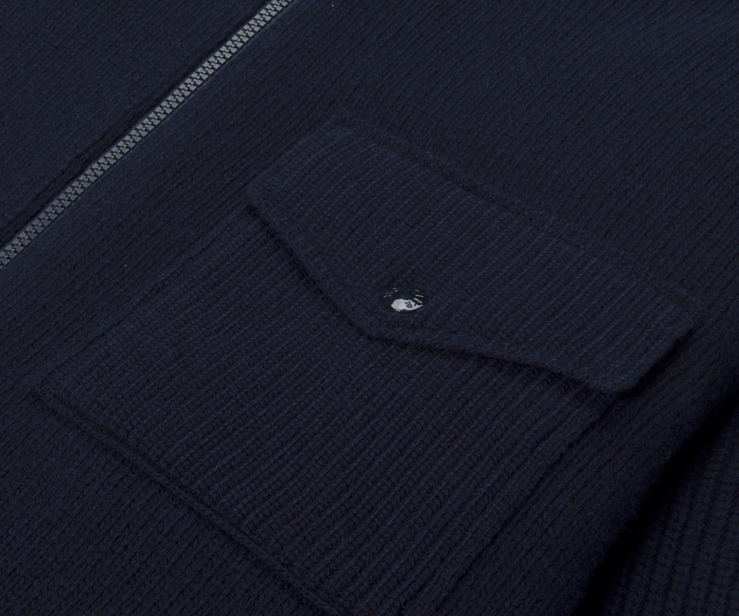 Moncler Back Quilted Zip Up Cardigan Navy