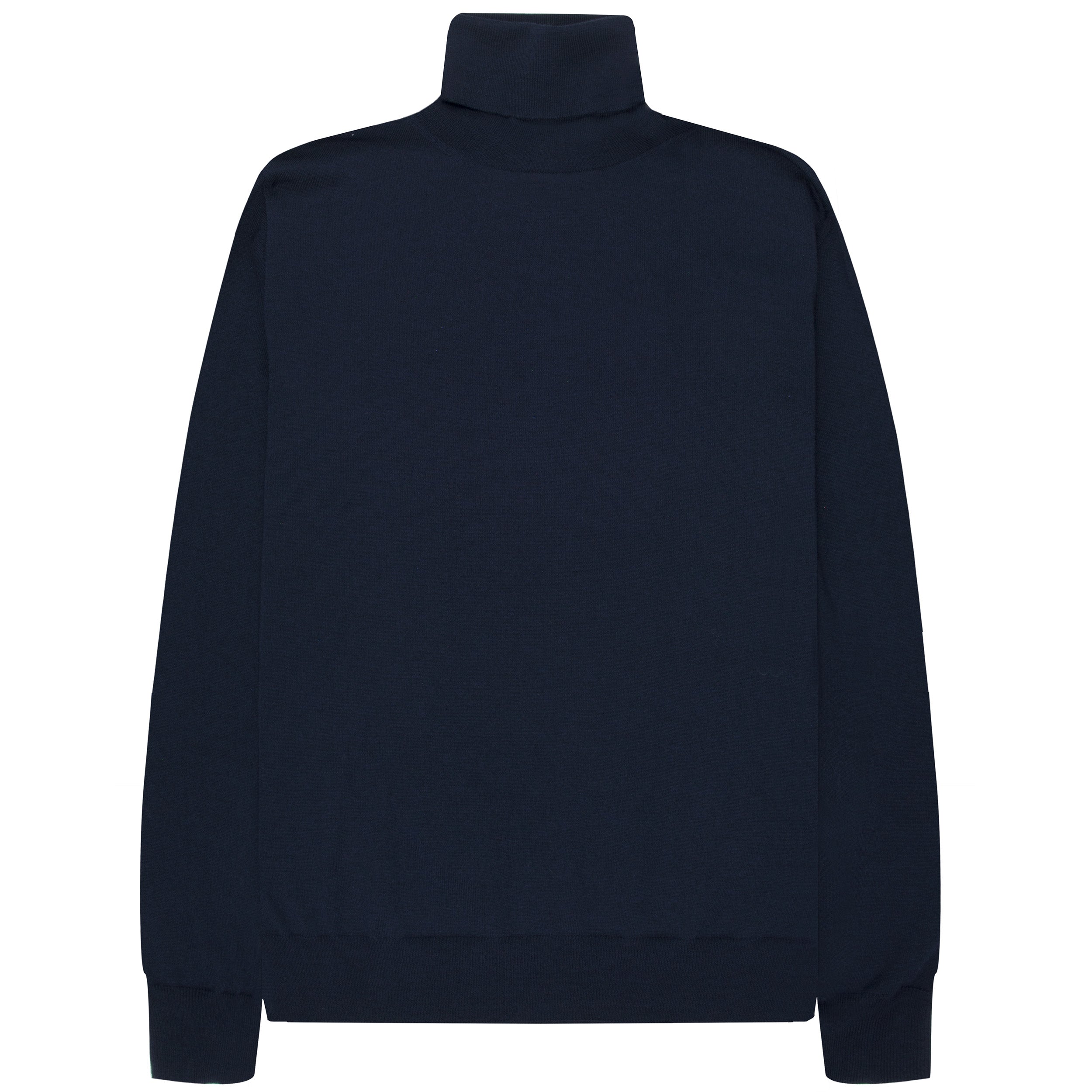 Canali Merino Wool Roll Neck Navy