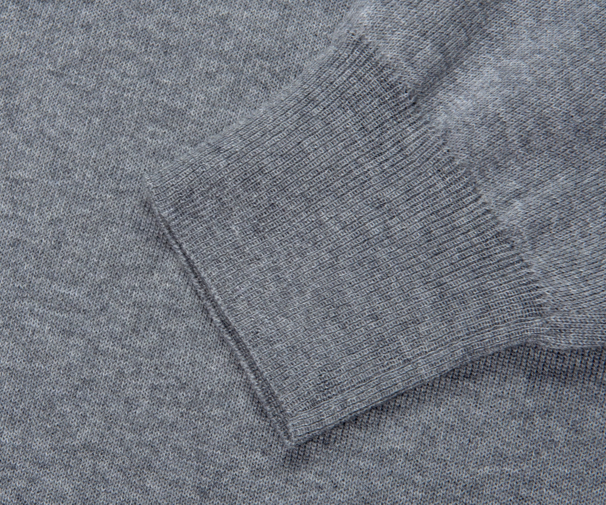 Canali LS Merino Polo Mid Grey