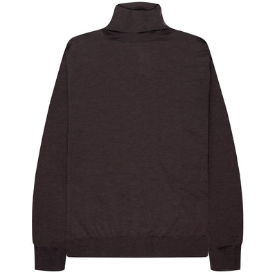 Canali Merino Wool Roll Neck Brown