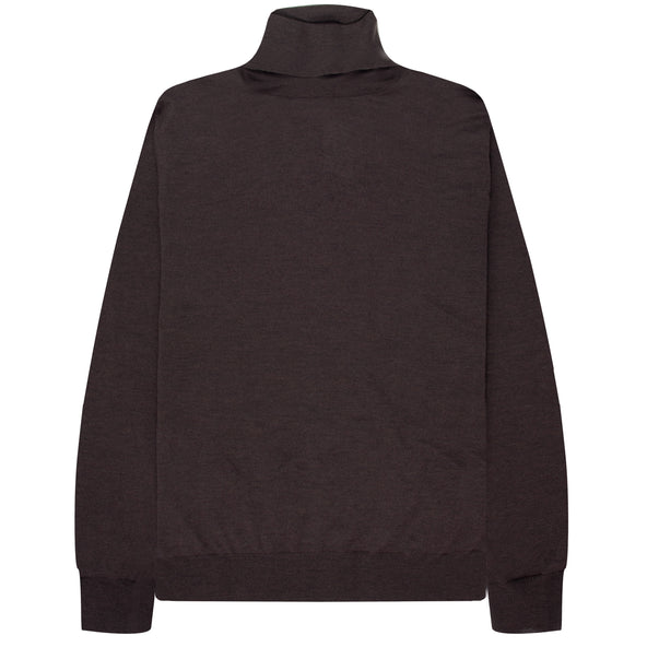 Canali Merino Wool Roll Neck Brown