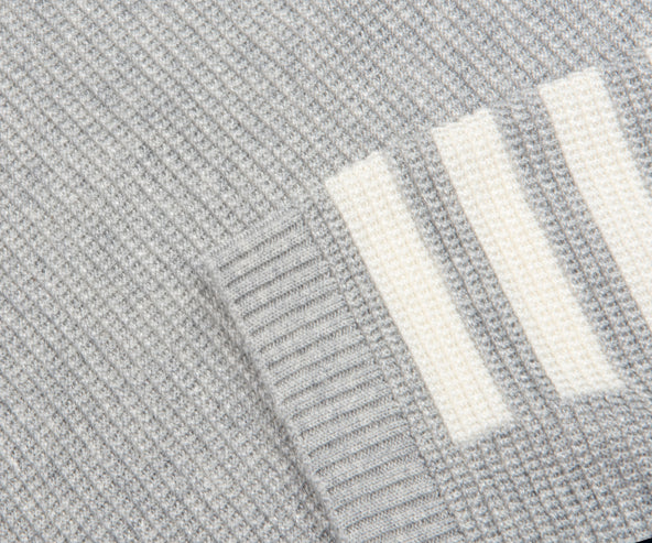 Thom Browne Linen Cotton 4-Bar Relaxed Fit Polo Grey