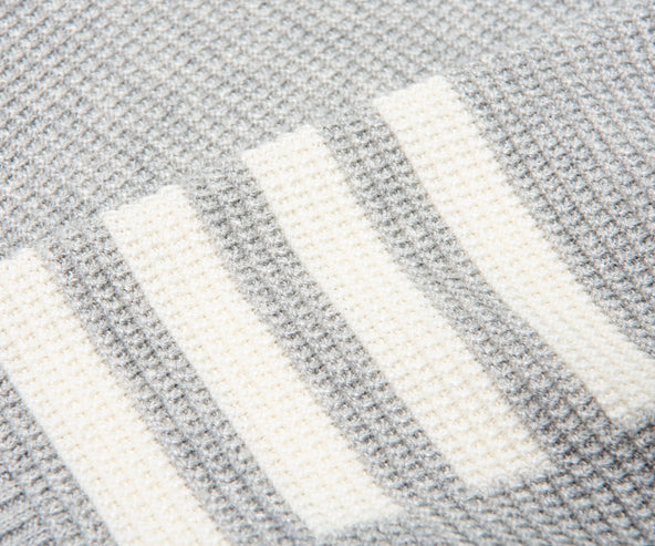 Thom Browne Linen Cotton 4-Bar Relaxed Fit Polo Grey