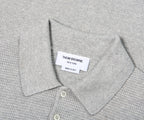 Thom Browne Linen Cotton 4-Bar Relaxed Fit Polo Grey