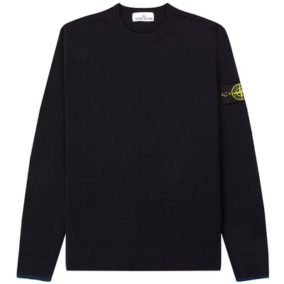 Stone Island Crewneck Stretch Wool Knit Navy