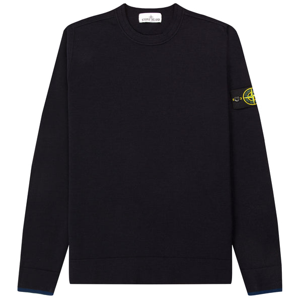 Stone Island Crewneck Stretch Wool Knit Navy