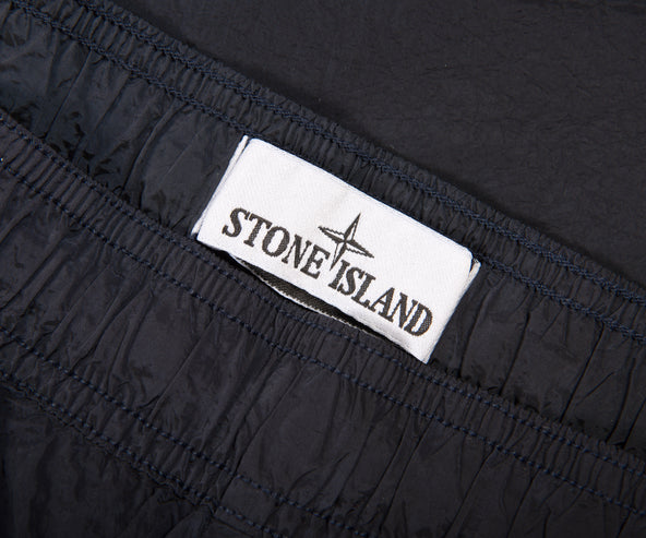 Stone Island Nylon Metal Patch Logo Swim Shorts Navy