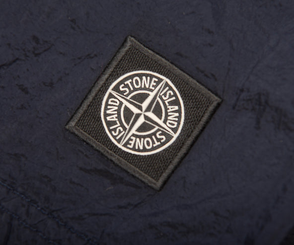 Stone Island Nylon Metal Patch Logo Swim Shorts Navy