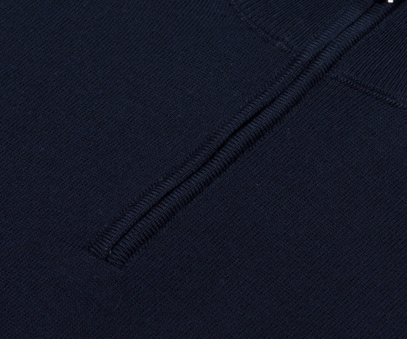 BOSS Ebenji 1/4 zip Wool Knitwear Dark Navy