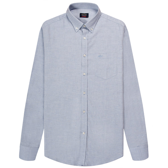 Paul & Shark J-Fit Patch Pocket Flannel Shirt Blue