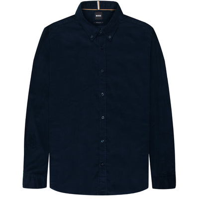 BOSS C-Liam Fine Cord LS Shirt Navy